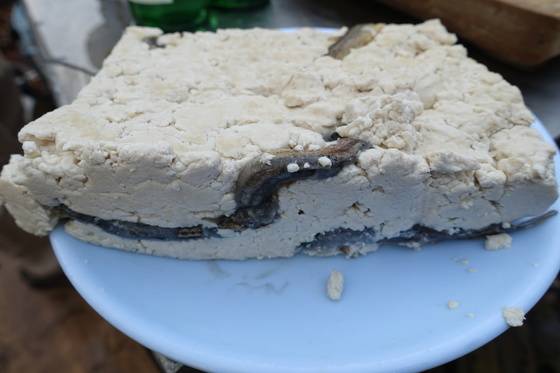 추두부를 자른 단면.