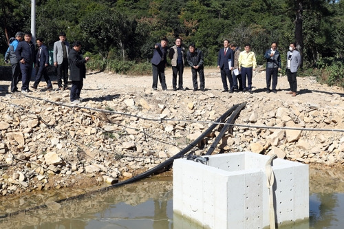 보길도 가뭄 현장 [전남도 제공=연합뉴스]