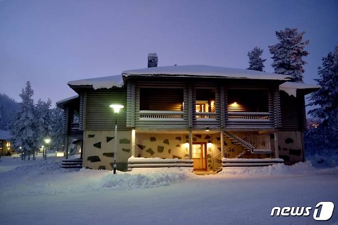 금방이라도 무민이 나타날 것 같은 오두막 숙소© News1 윤슬빈 기자