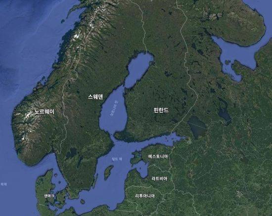오늘날 핀란드 일대 모습. 1939년 11월 당시 앞서 발트3국을 병합한 소련은 러시아혁명 때 떨어져나간 핀란드를 재병합시키기 위해 전선 전역에 걸쳐 대규모 침공을 감행했다.(사진=구글맵)