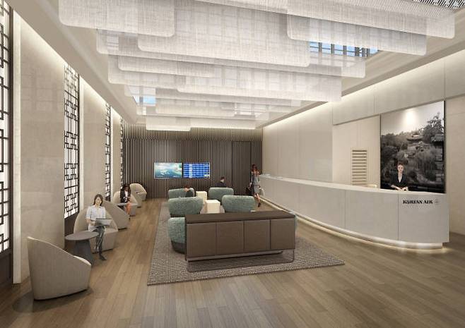 대한항공 프리미엄 체크인 라운지 투시도 (제공=대한항공)