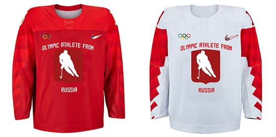 러시아 아이스하키 ‘중립국’ 유니폼 [사진 R-스포르트 트위터]