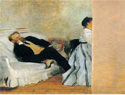 에두아르 마네와 마네의 부인 쉬종, 에드가 드가, 1868~1869, 유화, 65×71㎝, 키타큐슈 미술관 소장