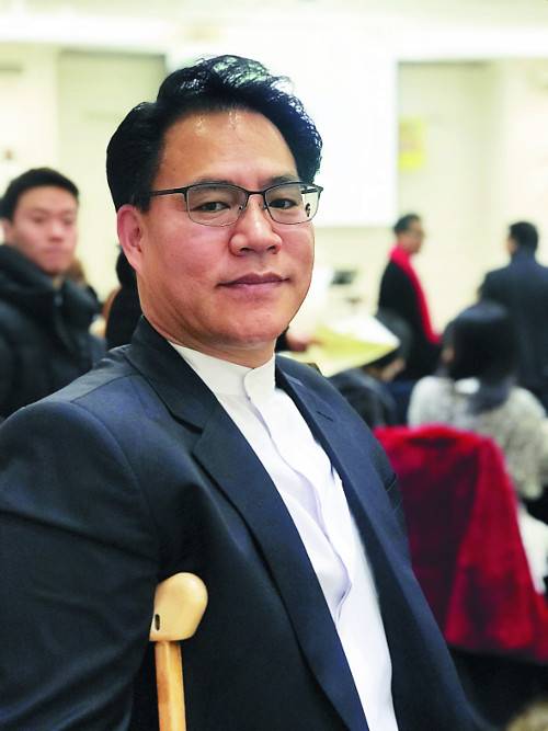 오수범 신임 한국복음성가협회장이 지난 9일 이·취임식에서 앞으로의 계획을 설명하고 있다.