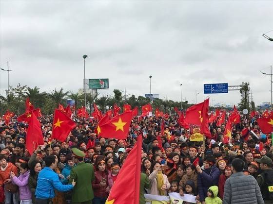 하노이 노이바이 국제공항의 '박항서호' 환영인파   [연합뉴스]