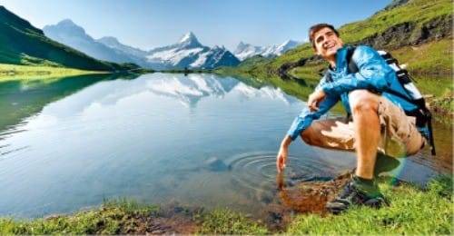 융프라우 그린델발트 피르스트에 있는 바흐알프 호수