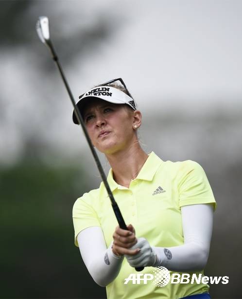 제시카 코다가 혼다 LPGA 타일랜드 4라운드에서 경기하는 모습이다. ⓒAFPBBNews = News1
