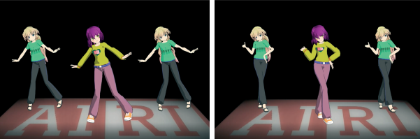 애니메이션 캐릭터가 인공지능이 만든 안무를 선보이고 있다. 지능정보기술연구원이 개발한 안무창작 인공지능 ‘곡가무일체’는 쥬크덱이 작곡한 노래에 맞춰 안무를 짰다. - 지능정보기술연구원 제공