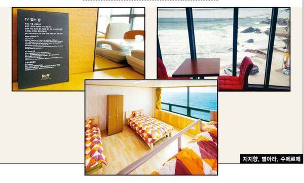 지지향, 별아라, 수에르떼.(왼쪽부터) 게스트하우스제공