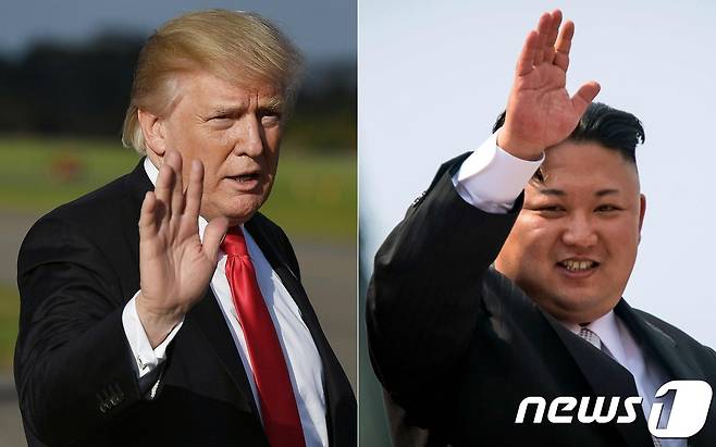 도널드 트럼프 미국 대통령과 김정은 북한 국무위원장 겸 조선노동당 위원장 <자료사진> © AFP=뉴스1