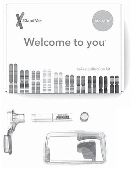 23andMe의 유전자 검사 키트.