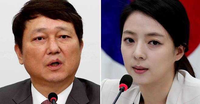 최재성 더불어민주당 정당발전위원회 위원장(左)ㆍ배현진 자유한국당 송파을 당협위원장(右). [연합뉴스ㆍ뉴스1]