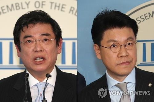 홍지만 장제원 자유한국당 홍지만 대변인(왼쪽)과 자유한국당 장제원 수석대변인 [연합뉴스 자료사진]