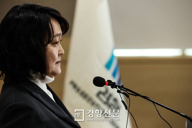 검찰 ‘성추행 사건 진상규명 및 피해회복 조사단’의 단장을 맡은 조희진 서울동부지검장. 이준헌 기자 ifwedont@