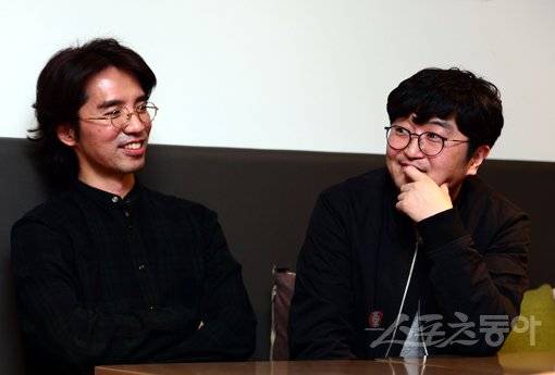 이장훈 감독(왼쪽)과 김재중 대표. 김민성 기자 marineboy@donga.com