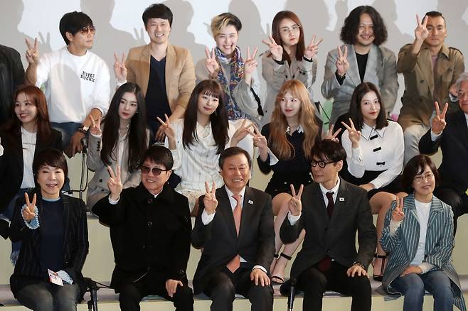 북한 평양 공연에 나선 우리 측 예술단./사진=뉴스1