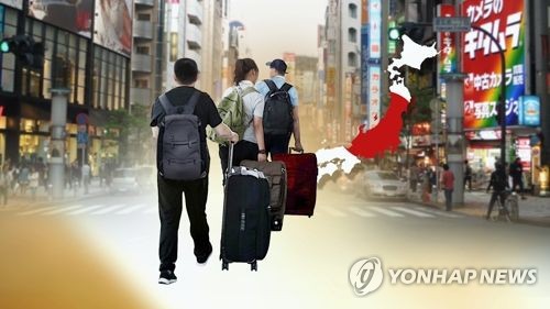 일본관광에 빠진 한국인(CG)