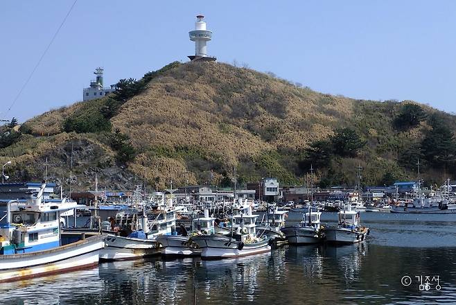 멋진 풍광이 펼쳐지는 등대 전망대와 산책로가 있는 축산항 죽도산.    ⓒ김종성