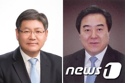 충북대학교 제21대 총장임용후보자선거 후보자로 등록한 법학전문대학원 김수갑(56) 교수와 전자정보대학 고창섭(54) 교수.2018.3.28/뉴스1© News1 엄기찬 기자