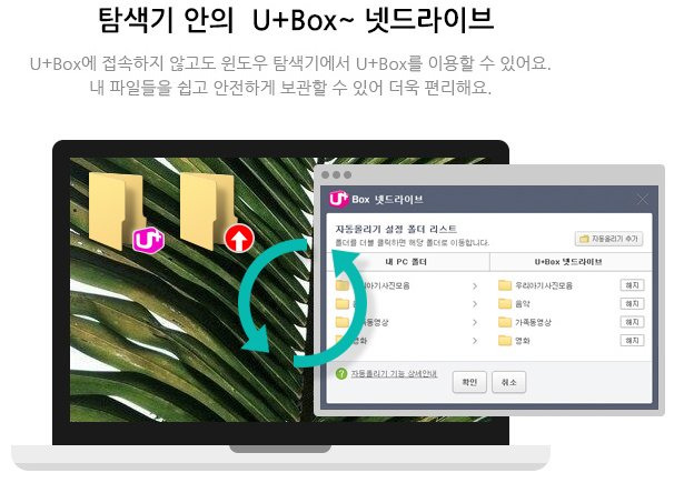 LG유플러스의 클라우드 저장소 서비스인 유플러스박스