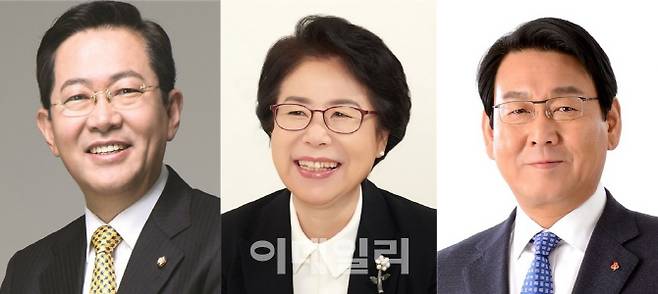 왼쪽부터 박남춘 국회의원, 홍미영 전 부평구청장, 김교흥 전 국회 사무총장.
