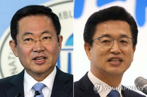 더불어민주당 박남춘 의원(왼쪽)과 허태정 전 대전 유성구청장 [연합뉴스 자료사진]