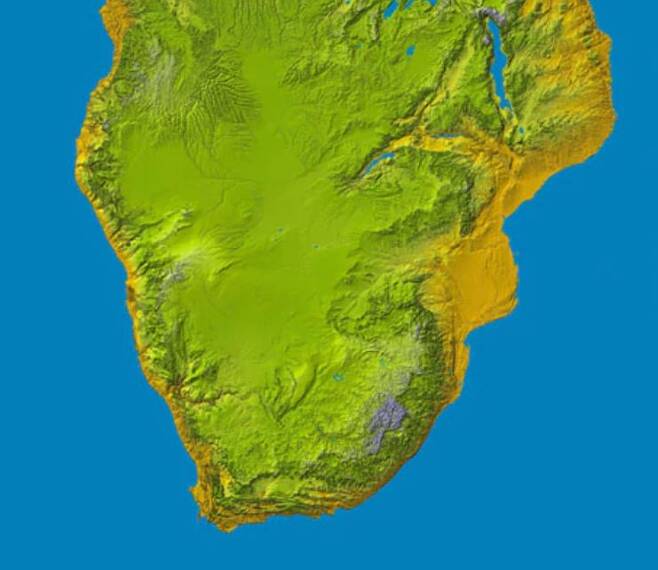 남아프리카 나사 지도(2004) ⓒjpl.nasa.gov