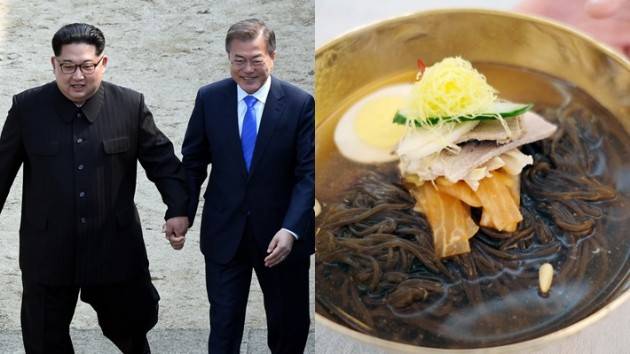 김정은 국무위원장, 문재인 대통령 점심 만찬으로 옥류관 냉면 먹는다. /사진=연합뉴스