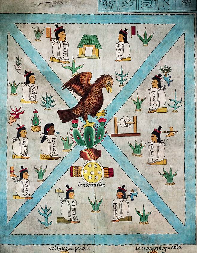 I데노치티틀란 지도. 산처럼 제공