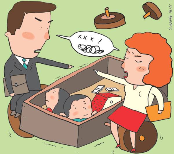 부부 갈등 일러스트 / 김상민 기자