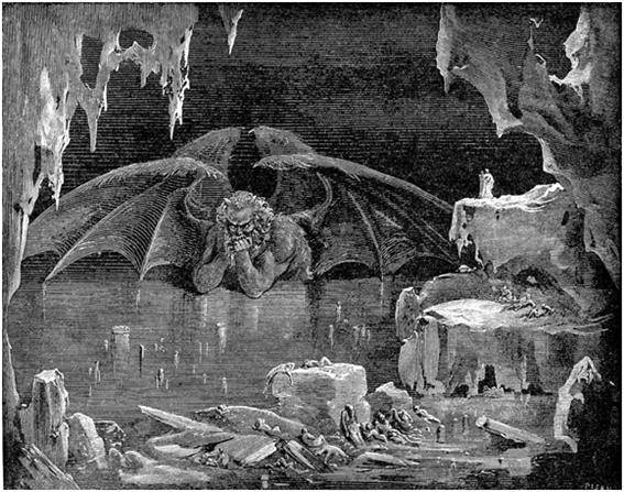 사탄(Satan)-귀스타브 도레(Gustave Doré) 출처-The World of Dante