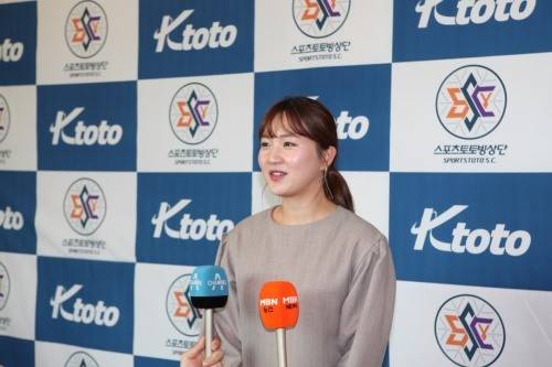 박승희가 은퇴 인터뷰를 하면서 소감과 장래 계획 등을 얘기하고 있다. [사진=스포츠토토]
