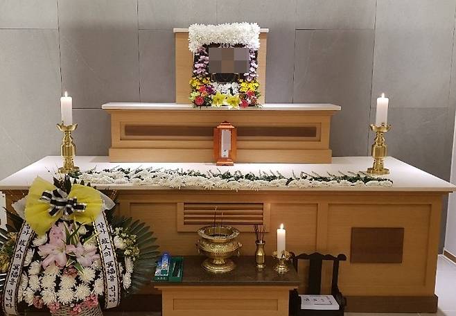 지난 달 11일 치러진 A학생의 장례식장 ⓒA학생  유가족 제공