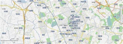 수원시 지도[경기도청 제공=연합뉴스]