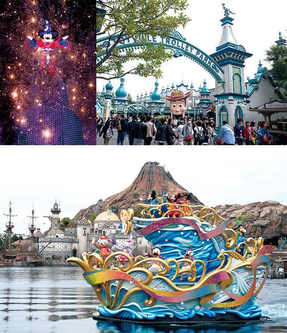 도쿄디즈니씨의 야간 레이저 수상 쇼 ‘Fantasmic!’, 도쿄디즈니씨의 수상 퍼레이드 ‘해피스트 셀러브레이션 온 더 씨’ ©Disney