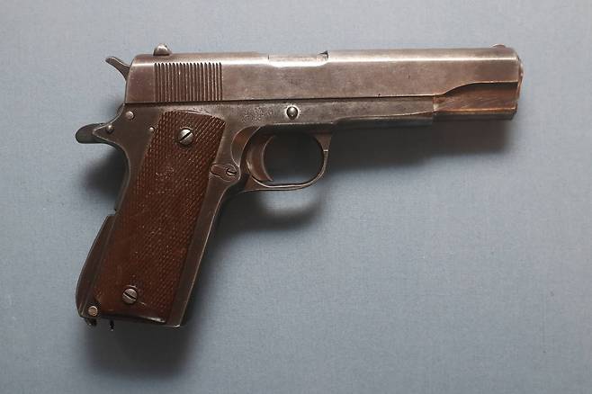 대한민국 1호 권총인 '부산진제철소 1호 권총'. 우상조 기자