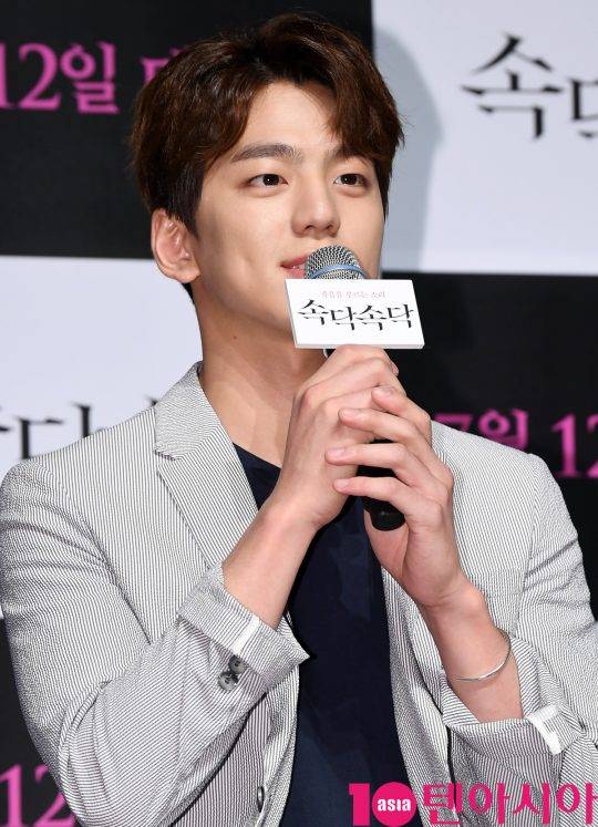 배우 김민규가 21일 오전 서울 강남구 신사동 압구정 CGV에서 영화 ‘속닥속닥’ 제작보고회에 참석하고 있다. /사진=조준원 기자 wizard333@