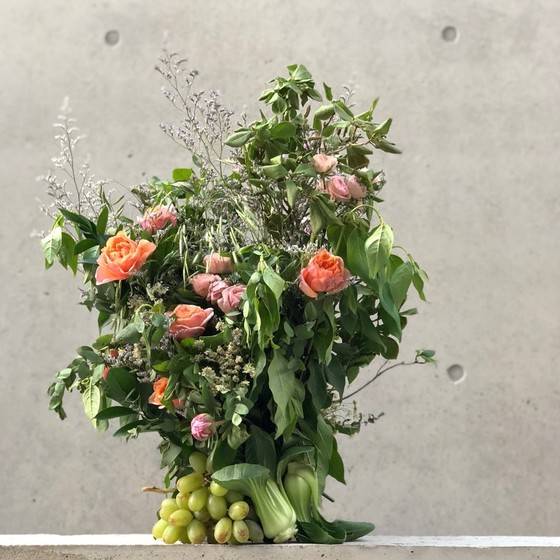 유칼립투스를 이용한 센터피스. [사진 류아은]