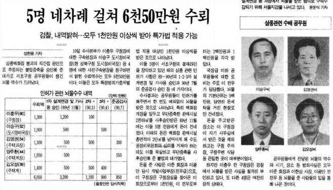 <한겨레> 1995년 7월 11일 치.