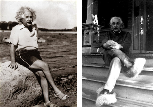 아인슈타인의 패션 센스는 좋지 않았다. 아래쪽으로 내려갈수록 재앙에 가까웠다. /출처=위키피디아