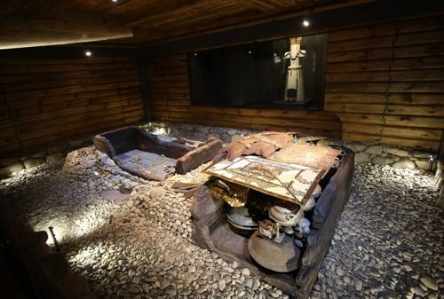 경주 천마총 내부.