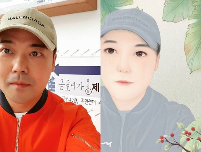 방송인 전현무. 왼쪽 사진 출처 전현무 인스타그램