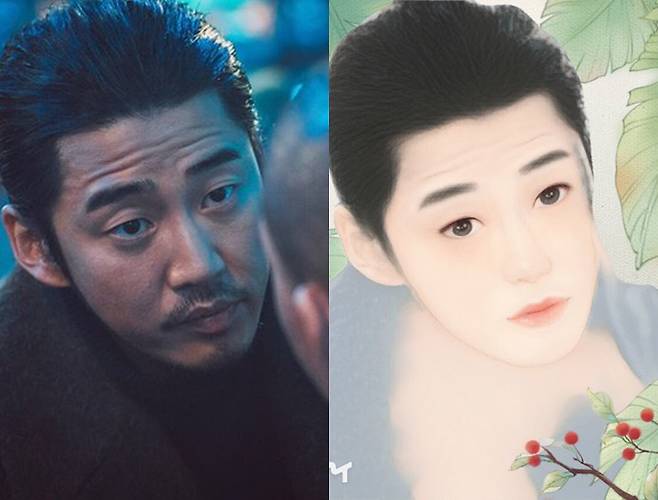 배우 윤계상. 왼쪽 사진 출처 영화 <범죄도시> 스틸컷