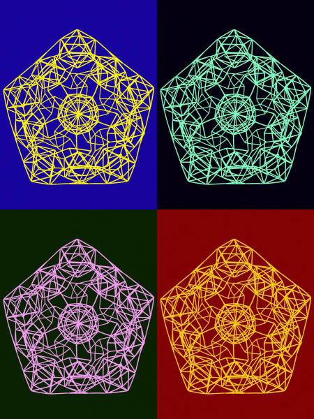 김선아 국립광주과학장과 황홍택 한국수학교육학회 수학문화융합위원장의 공동작인 아르키메데스 별. 세계 최대 수학중심 융합학술대회 논문집 표지작품으로 선정됐다.