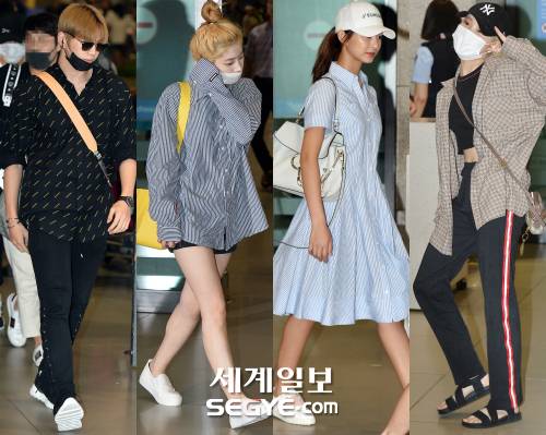 강다니엘, 다현, 쯔위, 주이(왼쪽부터)