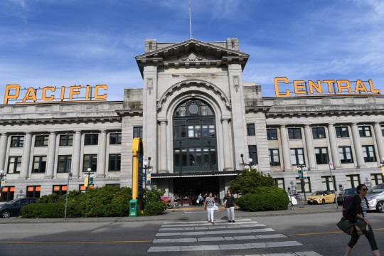 ◇밴쿠버 퍼시픽 센트럴역<김형우 관광전문 기자>