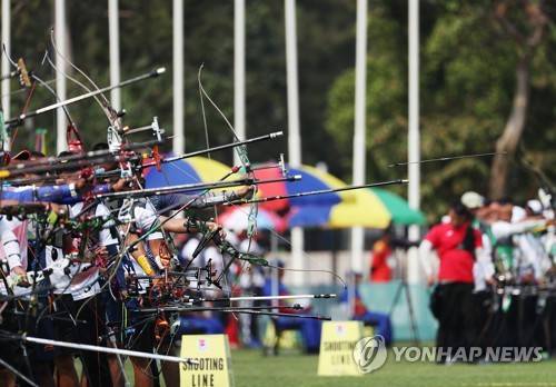 아시안게임 양궁 예선 장면 [연합뉴스 자료사진]