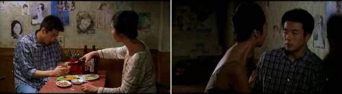 2004년 대히트한 영화 '말죽거리 잔혹사' 중 떡볶이집 아줌마 김부선(왼쪽 사진 왼쪽)이&nbsp;고교생 권상우(〃 〃 오른쪽)에게 술을 권하면서 은근히 유혹하는&nbsp;화제의 장면. 촬영 당시 김부선씨는 이래도 되는가 싶어 유하 감독에게 물어본 결과&nbsp; "경험담입니다"라는 답을 들었다고 폭로했다. '말죽거리 잔혹사' 스틸 사진