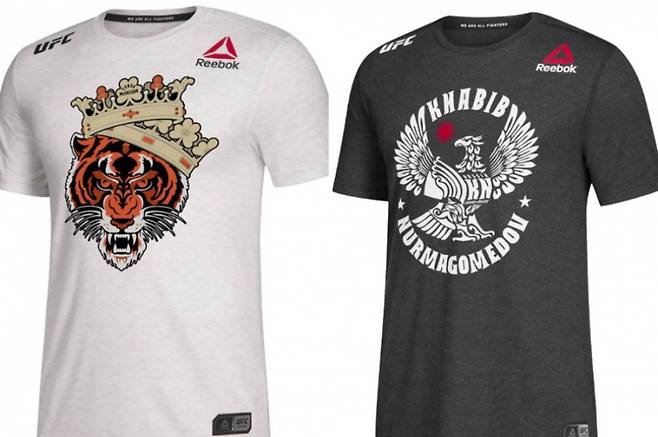 ▲ UFC 229 특별 에디션 티셔츠. 49.99달러다. UFC는 넘버 PPV 대회 메인이벤트에 특별 에디션 티셔츠를 디자인해 판매하고 있다.