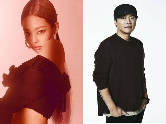 왼쪽부터 제니와 양현석. YG 엔터테인먼트 제공